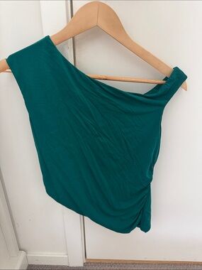 Amazon Asymmetrical Teal One-Shoulder Skirt